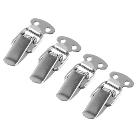 Heavy Duty Stainless Steel Spring Loaded Toggle Latch Catch Clip For Secure Case Box And Cabinet Storage With Rust Resistant Build For Workshop Office And Tool Chest Projects, set of 4 clips.