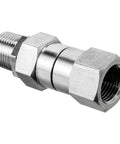 360 Degree Pressure Washer Swivel Fitting Three Eighths Inch NPT Thread Stainless Steel Durable Leak Proof Hose Gun Connector For Easy Cleaning And Smooth Rotations, 3/8 NPT stainless steel swivel fitting