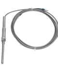 PT100 Temperature Sensor Probe In Stainless Steel, Industrial Thermocouple For Temperature Control And Monitoring, 58 To 752 Fahrenheit Range, Plug-And-Play Install And Durable For Equipment Testing, coiled cable view