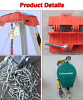 Heavy Duty Confined Space Tripod Rescue Kit With Fall Protection And Industrial Lifting System showing winch, fall arresters, and components.