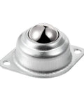 6 Pcs 1 Inch Rolling Ball Transfer Casters With High Load Capacity For Heavy Duty Conveyor Systems And Furniture. Durable Carbon Steel Roller Bearings ball caster close-up view.