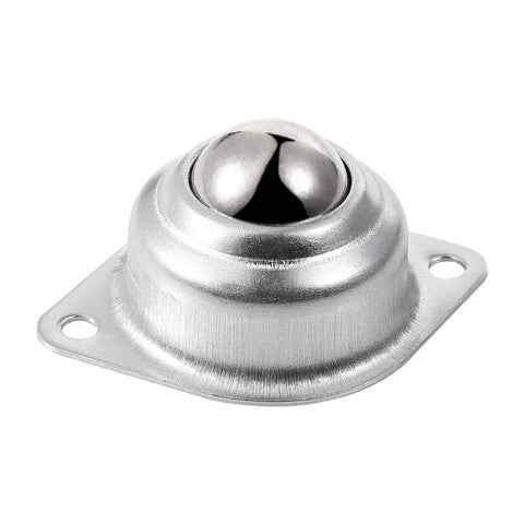 6 Pcs 1 Inch Rolling Ball Transfer Casters With High Load Capacity For Heavy Duty Conveyor Systems And Furniture. Durable Carbon Steel Roller Bearings ball caster close-up view.