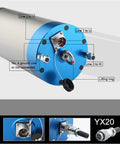 Badass 5500W 220V Water Cooled Spindle For CNC Router With ER25 Chuck showing connection ports and lifting ring detail.