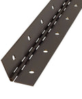 Close-up of Heavy Duty Electro Black Plated Piano Hinges 2 Inch By 0.40 Inch By 72 Inch With Steel Pin 3 Pack