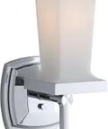Dope Margaux Single Wall Sconce In Polished Chrome Up Or Down Mount Frosted Glass Shade Premium Metal Construction Tarnish Resistant Finish