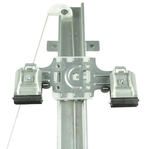 Close-up of Beefed Up Rear Left Driver Side Window Regulator With Motor For 2007 2013 Chevy Silverado GMC Sierra 1500 2500 HD 3500 HD