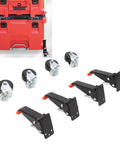 Pro Grade 3 Inch Heavy Duty Retractable Casters Roll Like Butter With 1100 Lb Load Capacity And No Sweat Height Adjustment for workbench mobility.