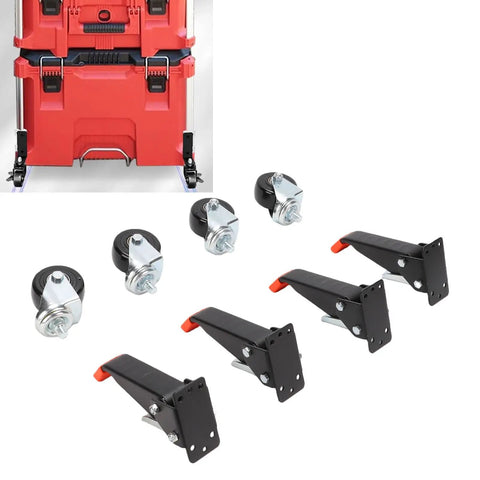 Pro Grade 3 Inch Heavy Duty Retractable Casters Roll Like Butter With 1100 Lb Load Capacity And No Sweat Height Adjustment for workbench mobility.