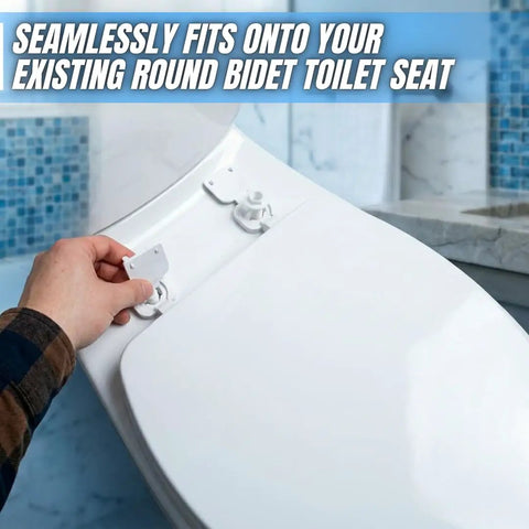 Installing Round Bidet Toilet Seat With Adjustable Self Cleaning Nozzles, Easy Attachment Kit T Adapter And Bottle