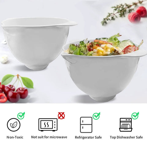 Food Grade Plastic Mixer Bowl For Tilt Head Stand Mixers Four And A Half Quart And Five Quart Built To Last, White