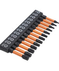 Premium 13 Piece Torx Screwdriver Set With T7 To T40 Star Bits Featuring Hollow Solid Tips And Magnetic Alloy Steel Build Perfect For Home Repairs Electronics, Toys, And Appliances You Can Trust. 13-piece T7-T40 Torx bit set with orange handles