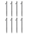 Top Shelf Heavy Duty Slick Quick Release Stainless Steel 22mm Watch Spring Bars Set of Eight Solid Metal Strap Pins shown from above.
