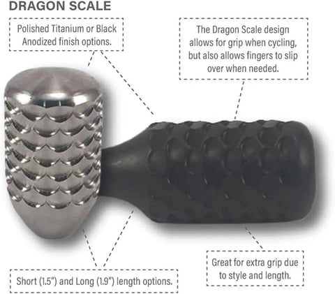 M6x1 Bolt Knobs Dragon Scale Red Long For Rifles With Universal Thread Fit Beefed Up Textured Grip For Smooth Bolt Manipulation