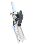 Heavy Duty Pneumatic Hold Down Clamp And 32mm Bore Air Toggle Fixture With 500 Lb Welding Grip built from hot rolled steel.