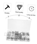 200 Piece Compression And Extension Spring Kit Assorted Steel Springs Heavy Duty Resistant Set Perfect For DIY Repairs Home Fixers Versatile Projects With Storage Case Built Tough! clear organizer case with assorted steel springs