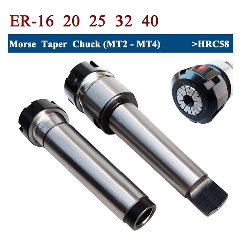 Top Tier High Precision Collet Chuck For Mta2 Mta3 Mta4 And Er Tool Holders, ER-16 Morse Taper Chucks, durable steel build.