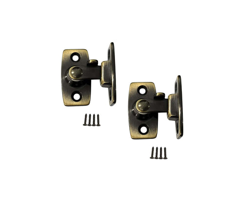 Heavy Forged Solid Brass Door Latch For 90 Degree Right Angle Doors And Windows Antique Brass One And Three Quarter Inch 2 Pack Easy Install