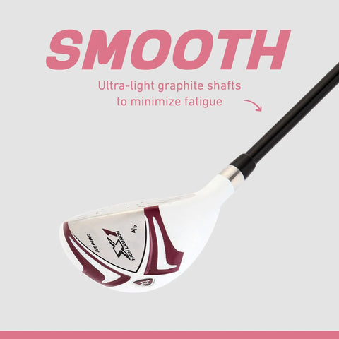 Women’s X1 Complete Golf Club Set With Driver Fairway Hybrid Irons Putter Stand Bag And Headcovers Graphite Shafts Right Handed