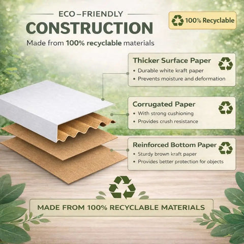 Rugged Corrugated Shipping Boxes 12x9x4 Inches Pack Of 60 Kraft Cardboard Mailers eco-friendly construction layers.