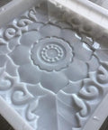 Lotus Square Concrete Molds For Walkways And Garden Paths, Easy To Use Reusable ABS Plastic Paver Molds For DIY Hardscaping On Lawn