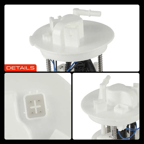 Electric Fuel Pump Module Assembly With Senders Direct Swap Replacement For Mazda 6 2003 To 2007 23 Liter Engine top view showing detailed components.