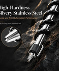 Close-up of Pocket Size Wine Opener Keychain With Stainless Steel Corkscrew showing high-hardness steel features.