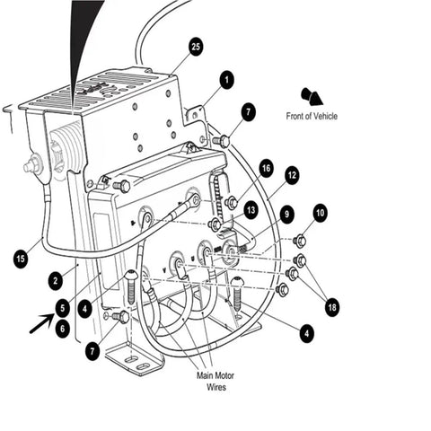 Diagram of the Heavy Duty 48V 235A AC Motor Controller Built Like A Tank With Overload Protection Anti Interference System.