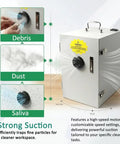 Killer 500W Industrial Benchtop Dust Collector And Lab Vacuum Extraction Unit For Fine Particle Removal Including Gypsum Resin And Metallic Debris With Hella Strong Suction Power, featuring strong suction and fine particle capture.