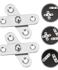 8 Pack 360 Degree Rotating Hidden Door Pivot Hinges heavy duty stainless steel cabinet hardware, ideal for secret doors and cupboards