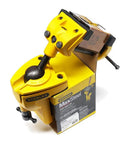 Maxsteel Multi-Angle Base Vise 83-069M Adjustable Angle Vise Clamp for crafts and electronics, shown in yellow with packaging