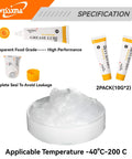 Food Grade Silicone Grease For Sanitary Machines And Food Processing Equipment Prevents Valves And O Rings From Sticking Pro Grade Lube Wissxna Dual Tube 20 Gram Pack, tubes and grease visible