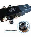 Push Pull Air Valve Four Way Two Position Manual Heavy Duty Tailgate Valve for Dump Trucks with 12V Electronic Control