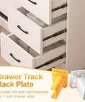 Rock Solid One Inch C Shaped Drawer Slide Socket Set Built Like A Tank For Hassle Free Rv Camper Cabinet Upgrades With Smooth Glide Action And Heavy Duty Plastic Hardware Support, showing drawer track back plates.