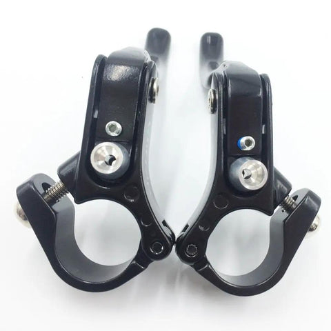 Ergonomic Aluminum Alloy Brake Lever Set For Road Bikes, 22.2mm And 23.8mm Clamp Sizes, Top Mount Design, Black