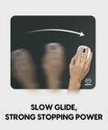 Sick Precision Control Gaming Mouse Pad Xl Onyx Black Firm Speed Surface With Smooth Glide And Tight Stopping Power For Players Who Want To Lock In Their Aim And Clutch Every Win, showing hand using mouse.