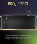 Fiberon PA612 CF15 Carbon Fiber Nylon Filament 1.75mm Black 0.5kg spool with neat winding and rubber reinforced edges