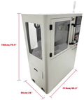 Dimensions view of Beefy Workhorse 3 Axis CNC Milling And Drilling Machine Kit, Programmable Mini Precision Mill in protective casing