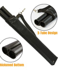 Hip Two-Tube Archery Quiver With Belt Clip Lightweight Youth Arrow Holder for Crossbows showing leather exterior and dual tubes