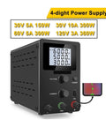 Lab Bench Power Supply 30V 10A 300W Workhorse with 4 Digit LED Display, dual knob control, USB 5V 2A, auto cooling fan