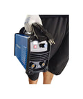 Person holding 200A Portable MMA Stick Welder 110V Inverter With Digital Display Hot Start Arc Force Anti Stick