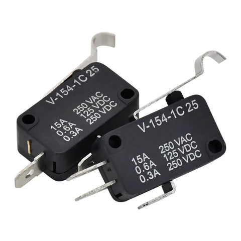 No Sweat Setup 4 Piece Golf Cart Micro Switch Kit 2 Pin And 3 Pin Terminals, two black switch units for electrical control.