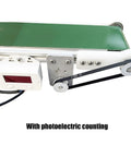 Plug And Play Mini Electric Belt Conveyor For Desktop Use With PVC Belt, 50 Or 70 Cm Length, Compact Production Line Conveyor