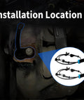 Installation view of Built Tough Front Abs Wheel Speed Sensor Pair Left And Right For Chevy Silverado with highlighted location.
