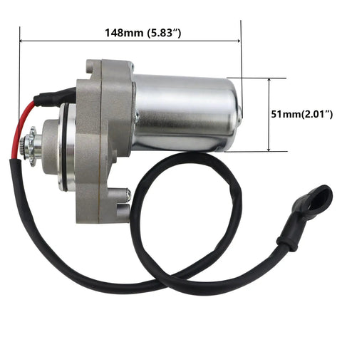 3 Bolt Starter Motor With Solenoid Relay And CDI For 50cc 70cc 90cc 100cc 110cc 125cc ATVs Dirt Bikes, dimensions shown