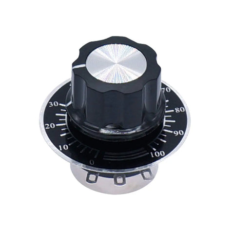 Two Pack 20K Potentiometers RV24YN20S Rotary Single Turn Carbon Film Taper Potentiometer with A03 Knob and Dial