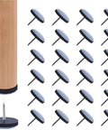 20 Piece Furniture Sliders And Chair Leg Floor Protectors Featuring Universal 38mm Insert Design with glide nails and wooden leg.