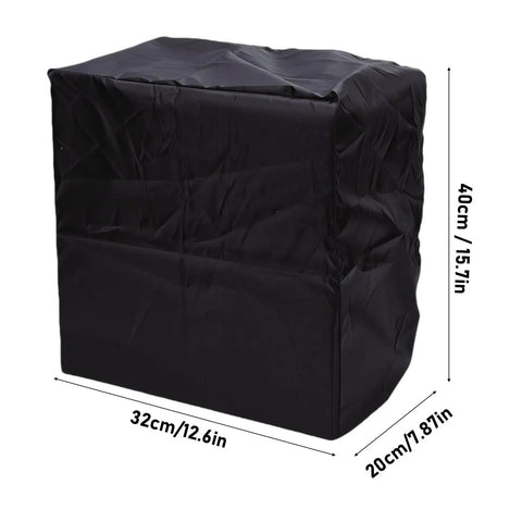 Heavy Duty EV Wall Charger Cover, All Weather Outdoor Charging Enclosure, 40cm x 32cm x 20cm, waterproof black polyester.