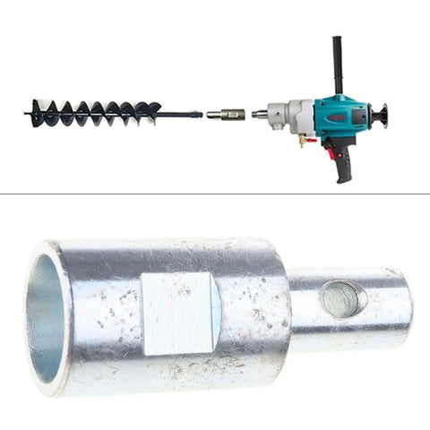 Durable Steel Water Drill Adapter For Earth Auger Bits Arbor Connector Quick Connect Water Borer Attachment positioning