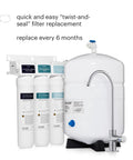 Replacement Filter Set For Capella RC250 Reverse Osmosis System Featuring Activated Carbon Plus And Carbon Block Filters, 6 Months Filtration, RF30 Compatible