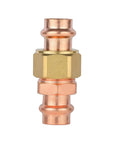 Copper Press Union Fitting One Half Inch By One Half Inch, Press Fit Copper Coupling For Tubing, Leak Proof Pressure Union, plumbing fitting